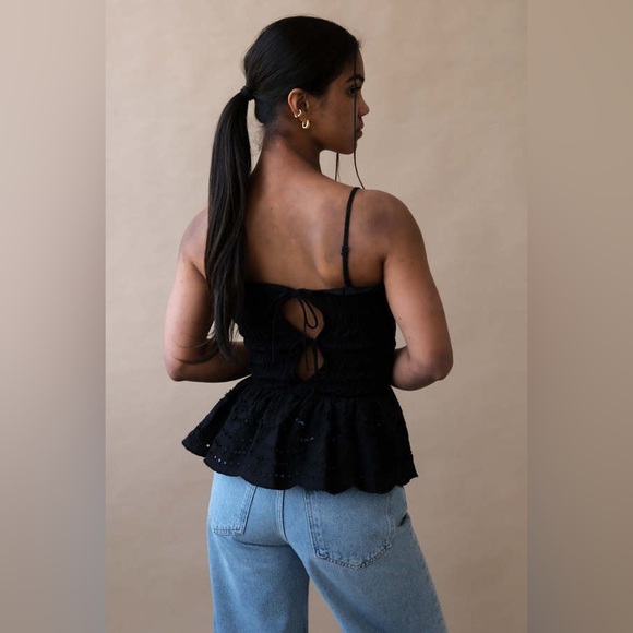 NWT DAMSON MADDER Martina Embroidered Cami Top in Black UK 12 / US 8 - Picture 9 of 13